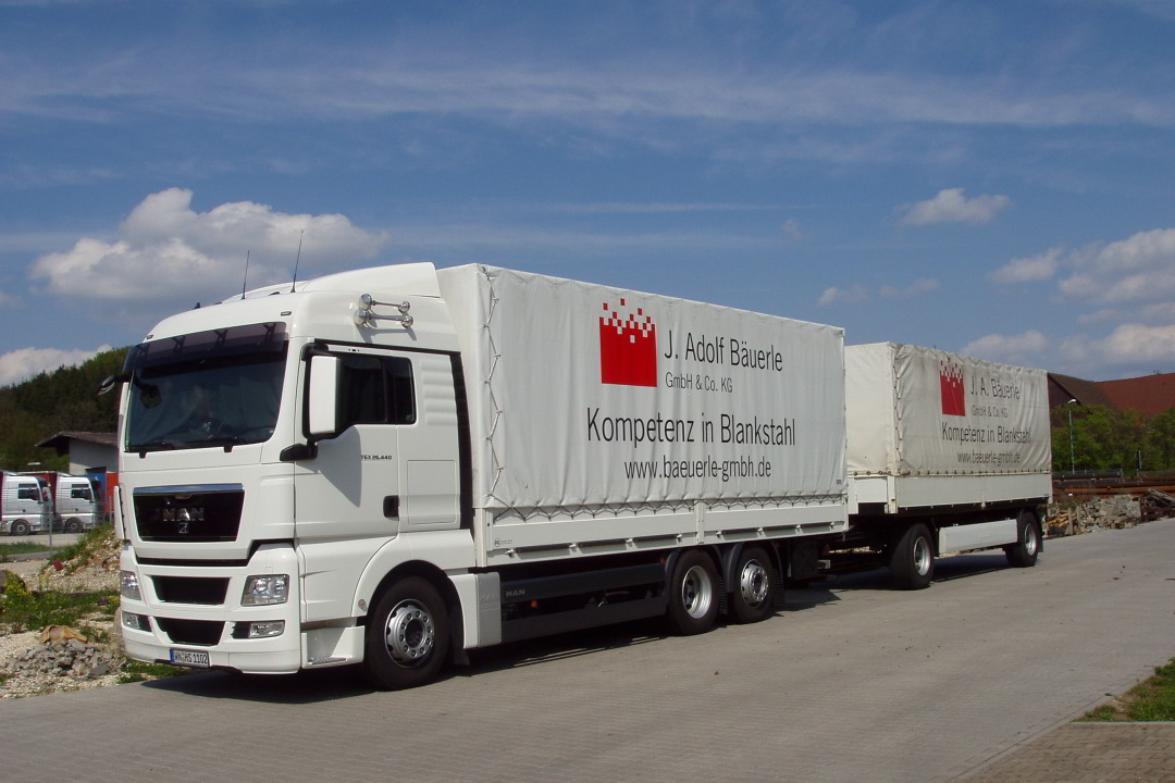 Schnaitmann-Zug unterwegs im Auftrag der Alfred B�uerle GmbH